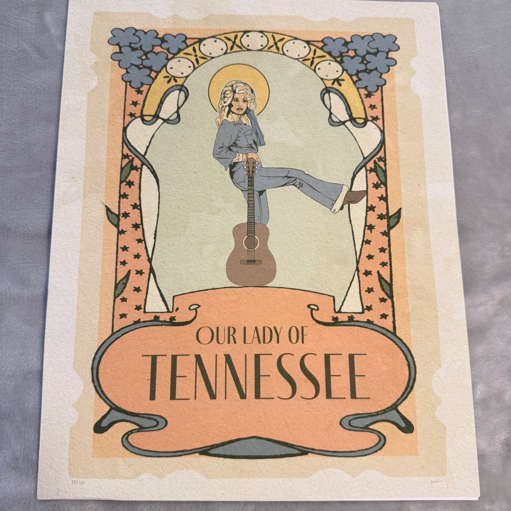 Dolly Parton Our Lady of Tennessee Signed Limited Edition Art Print 17/100
